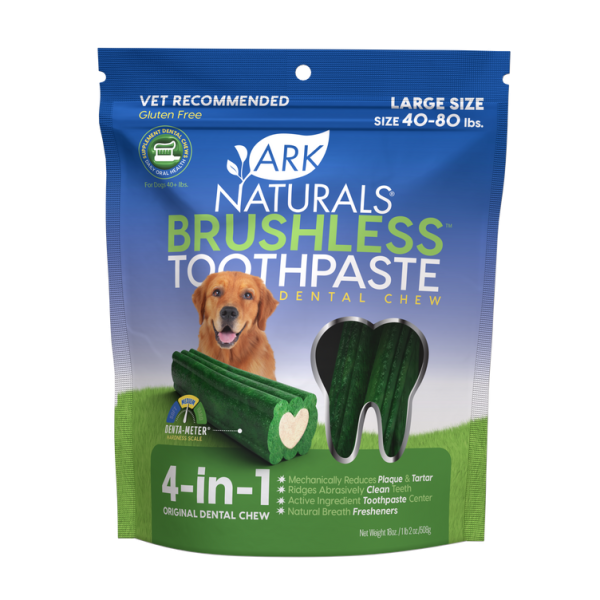 Ark Naturals Brushless Toothpaste Large Dental Chews for Dogs Discount