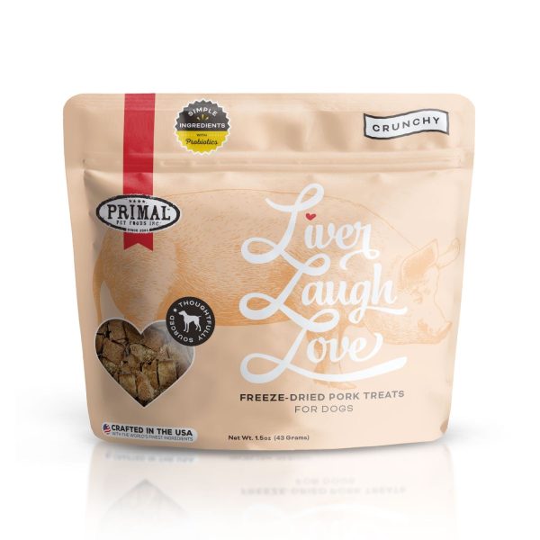Primal  Liver Laugh Love Simply Pork Recipe Treats for Dogs For Discount - Image 3