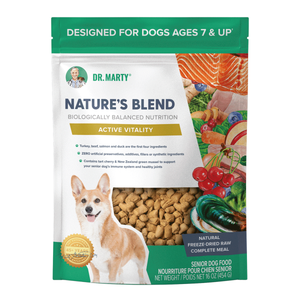 DR. MARTY Nature’s Blend Active Vitality Freeze Dried Raw Senior Dog Food Discount