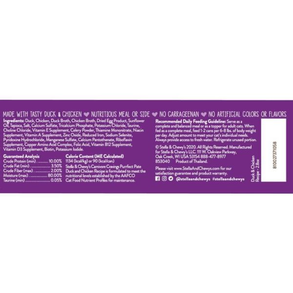 Stella & Chewy s Carnivore Cravings Purrfect Pate Duck & Chicken Pate Recipe in Broth Wet Cat Food Cheap - Image 3