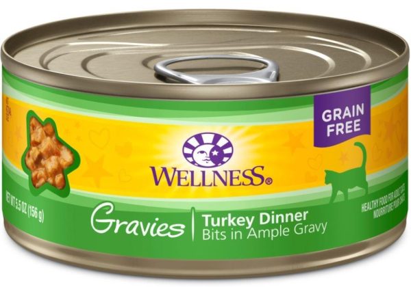Wellness Natural Grain Free Gravies Turkey Dinner Canned Cat Food For Discount - Image 2