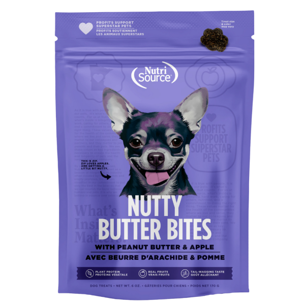 NutriSource Nutty Butter Bites Peanut Butter & Apple Dog Treats Discount