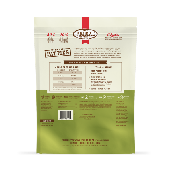 Primal Raw Frozen Lamb Formula For Dogs Sale - Image 4