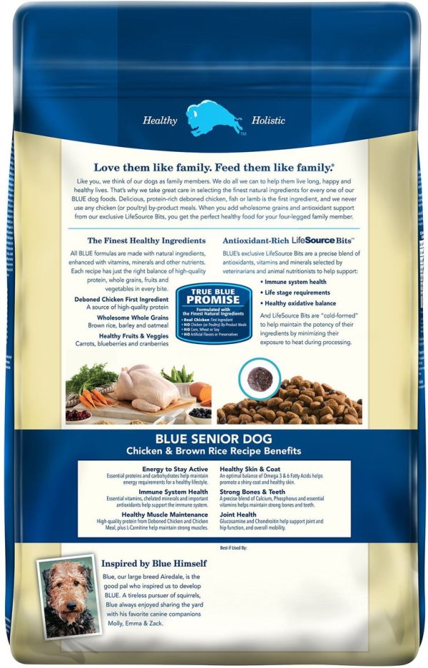 Blue Buffalo Life Protection Natural Chicken & Brown Rice Recipe Senior Dry Dog Food Fashion - Image 4