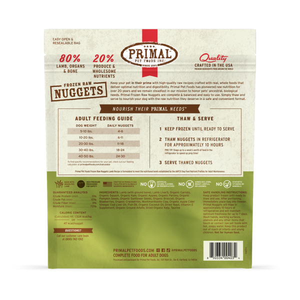 Primal Raw Frozen Lamb Formula For Dogs Sale - Image 2