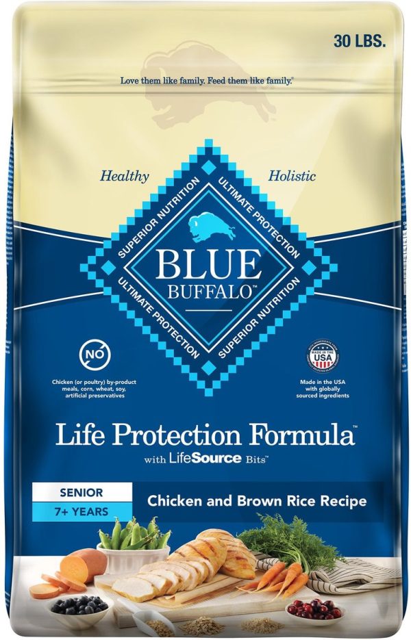 Blue Buffalo Life Protection Natural Chicken & Brown Rice Recipe Senior Dry Dog Food Fashion - Image 3