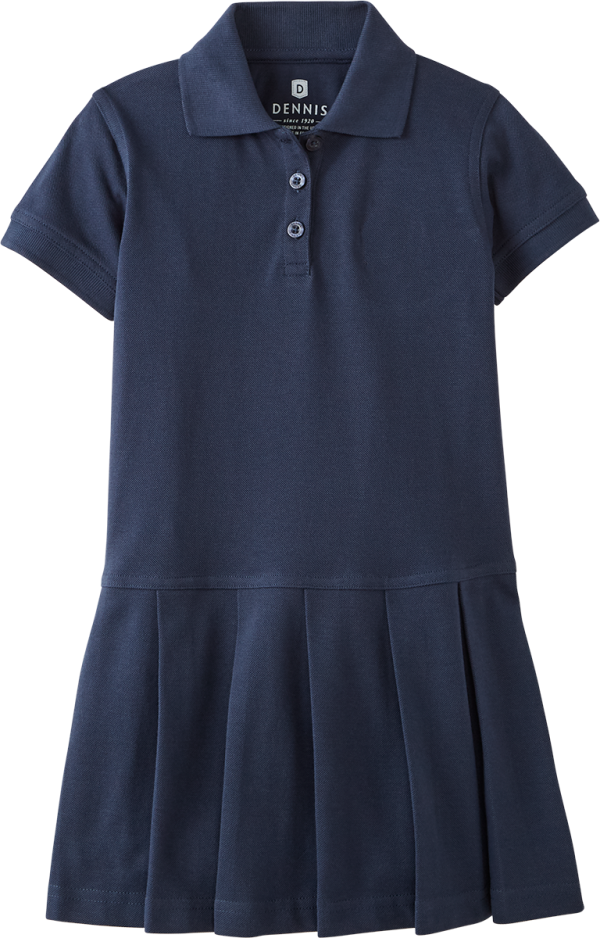 Pleated Piqué Polo Dress For Sale